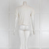 Re/Done Hanes Cream Cropped T Shirt
