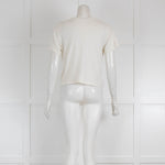 Re/Done Hanes Cream Cropped T Shirt