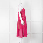 Self-Portrait Pink Lace Sleeveless Dress