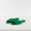 Dolce & Gabbana Green Calfskin Sliders