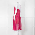 Self-Portrait Pink Lace Sleeveless Dress