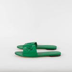 Dolce & Gabbana Green Calfskin Sliders
