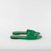 Dolce & Gabbana Green Calfskin Sliders