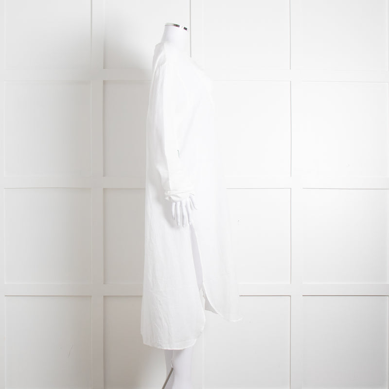 Loup Charmant White Long Sleeve Cotton Coverup Dress