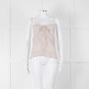 Chanel Pale Grey CC Pearl Button Silk Camisole