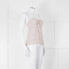 Chanel Pale Grey CC Pearl Button Silk Camisole