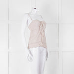 Chanel Pale Grey CC Pearl Button Silk Camisole