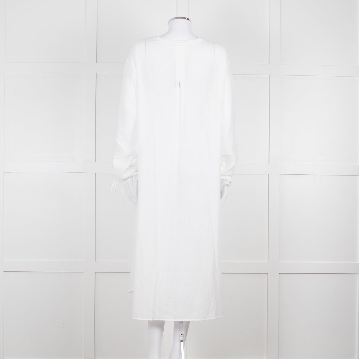 Loup Charmant White Long Sleeve Cotton Coverup Dress
