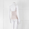 Chanel Pale Grey CC Pearl Button Silk Camisole