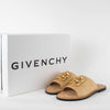 Givenchy 4G Beige Raffia Liquid Flat Mules