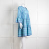 Devotion Twins Blue Turquoise Tiered Kaftan Dress
