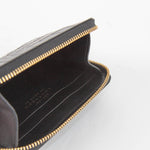 Smythson Black Croc Embossed Leather Zip Around Wallet
