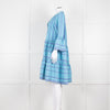Devotion Twins Blue Turquoise Tiered Kaftan Dress