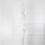 Victoria Beckham White Side Tie Shirt Dress