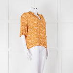 Scotch & Soda Rust Mustard Short Sleeve Top