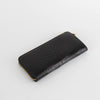 Smythson Black Croc Embossed Zip Up Long Wallet
