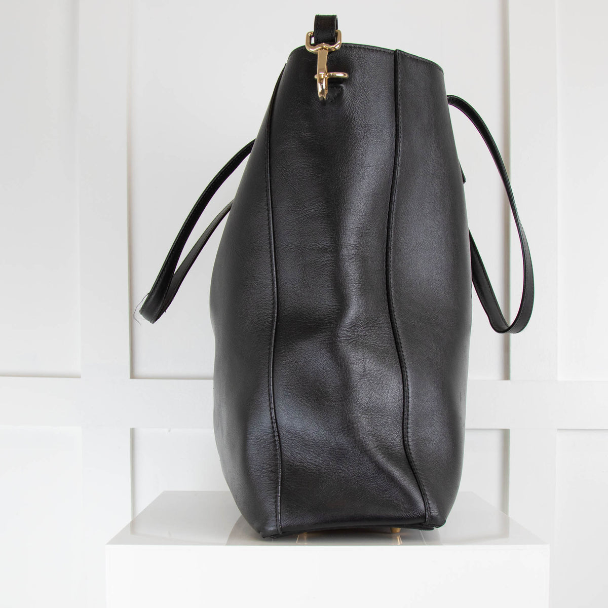 Anya Hindmarch Black Perforated Smiley Face Tote