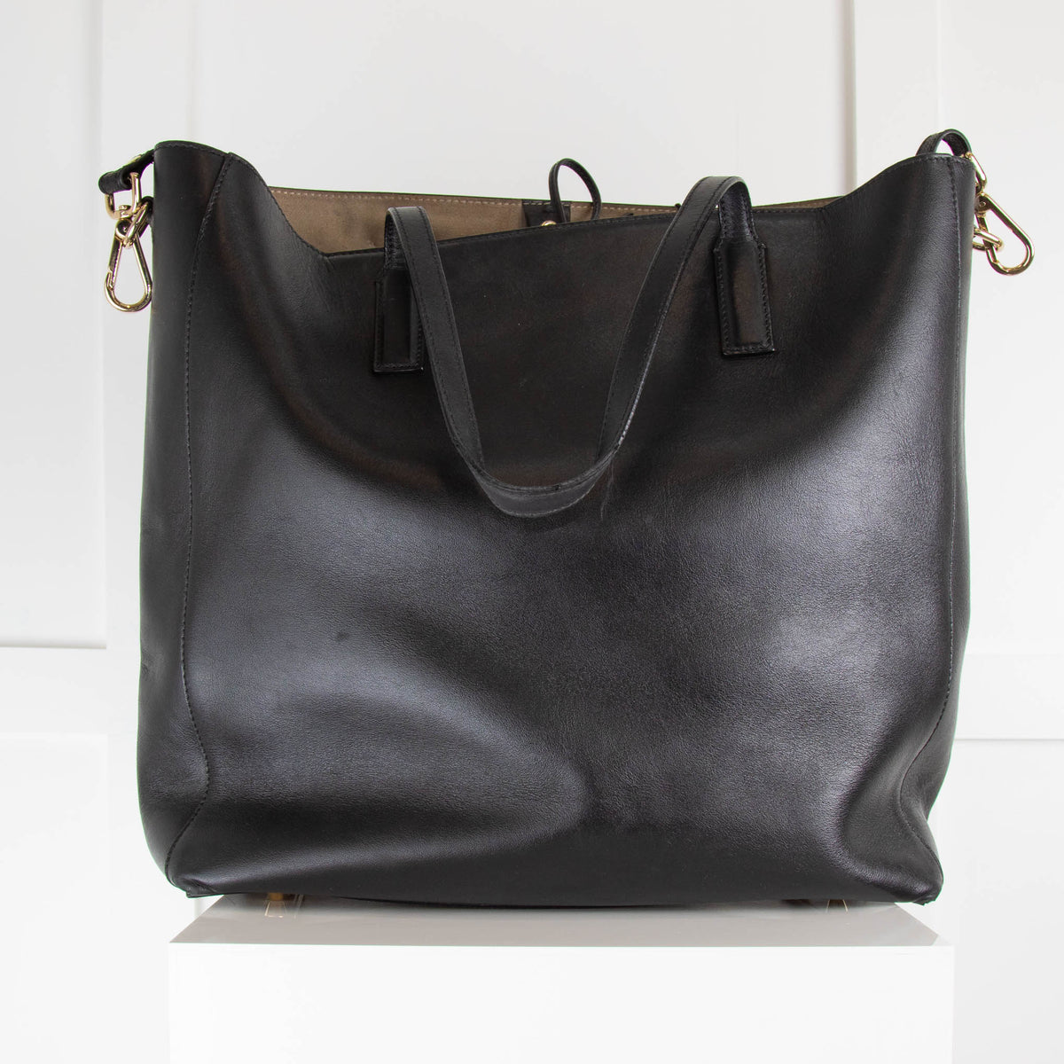 Anya Hindmarch Black Perforated Smiley Face Tote