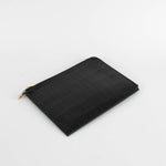 Smythson Black Croc Embossed Travel Organizer Wallet