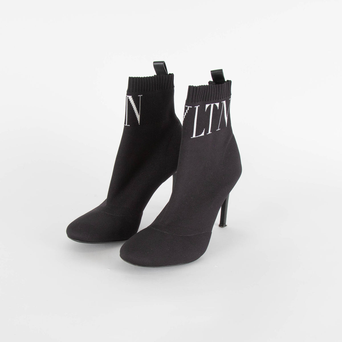 Valentino Black Pull on Sock Boots