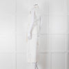 ME + EM Cream Brown Stitch Sleeveless Belted Jumpsuit