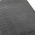Smythson Black Croc Embossed Travel Organizer Wallet