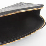 Smythson Black Croc Embossed Travel Organizer Wallet