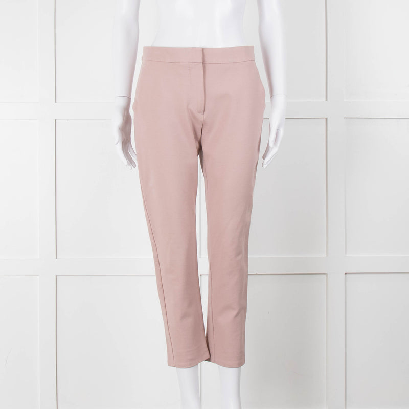 Max Mara Pale Pink Cropped Stretchy Trousers