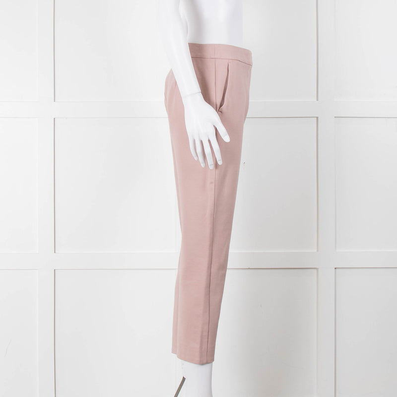 Max Mara Pale Pink Cropped Stretchy Trousers
