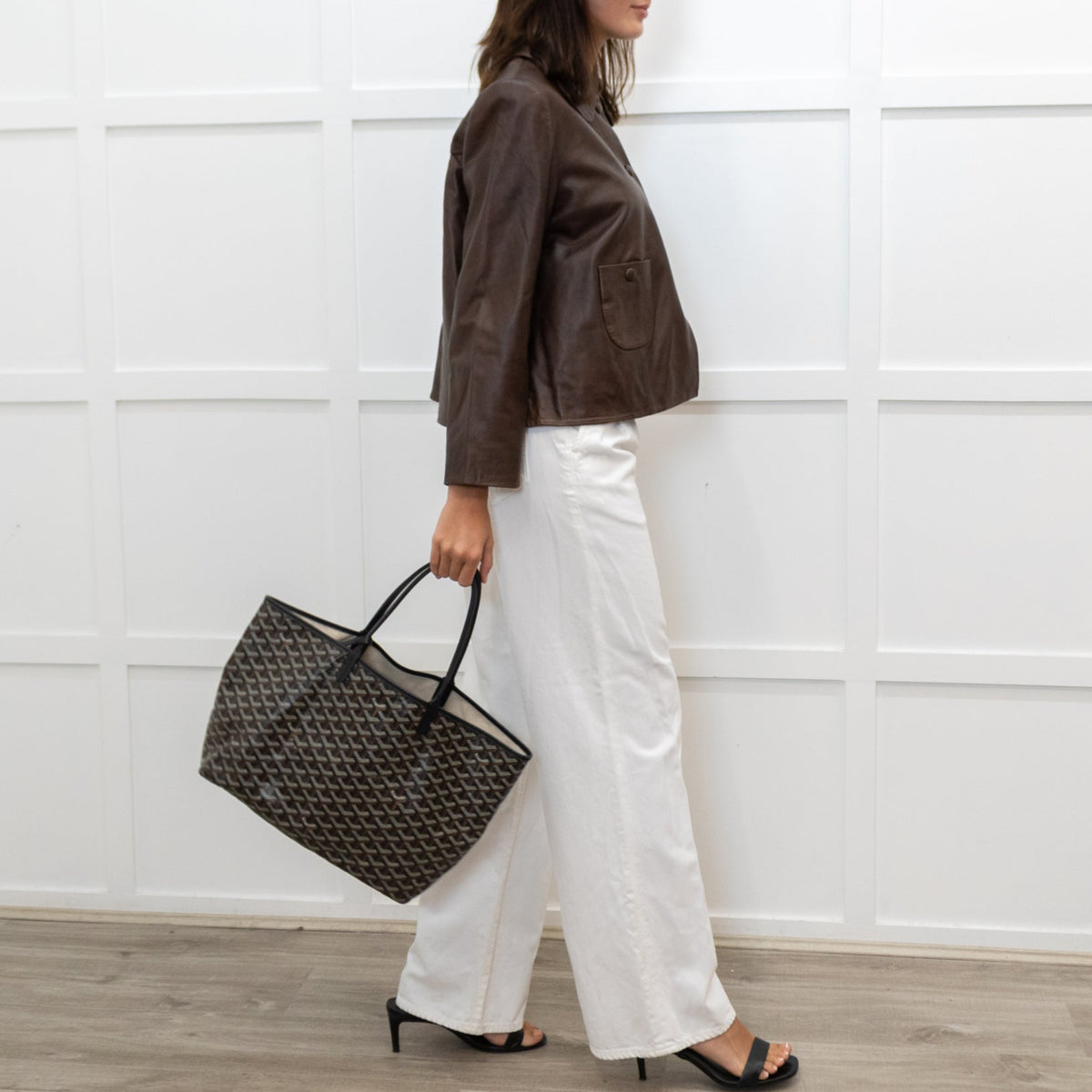 Goyard Black and Brown St Louis PM Tote