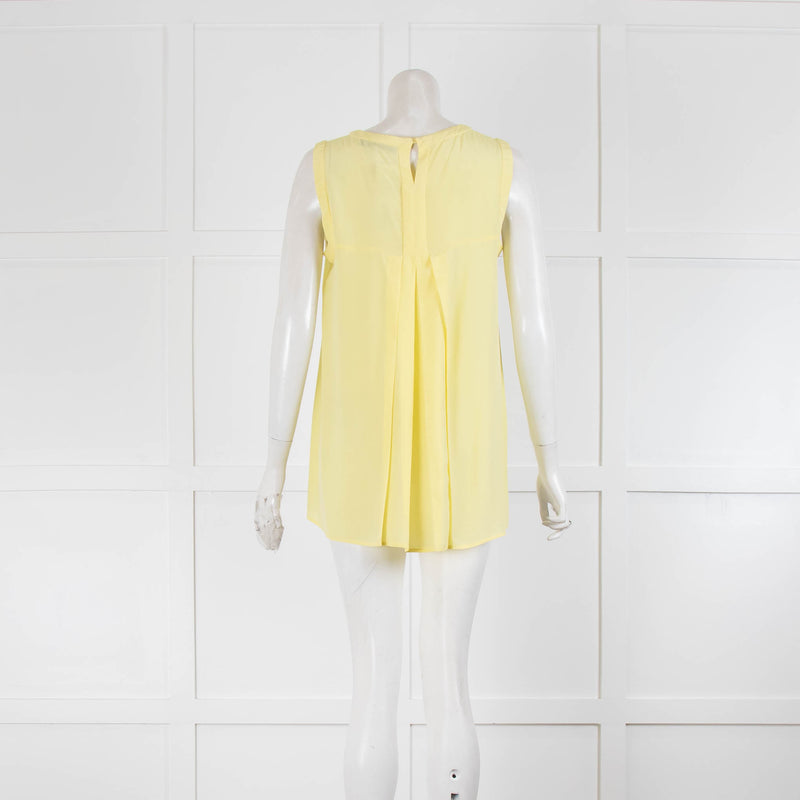 Marella Yellow Silk Sleeveless Top