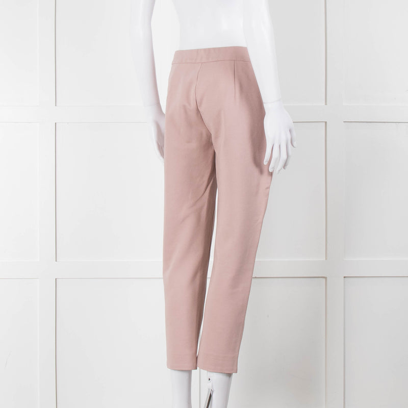 Max Mara Pale Pink Cropped Stretchy Trousers