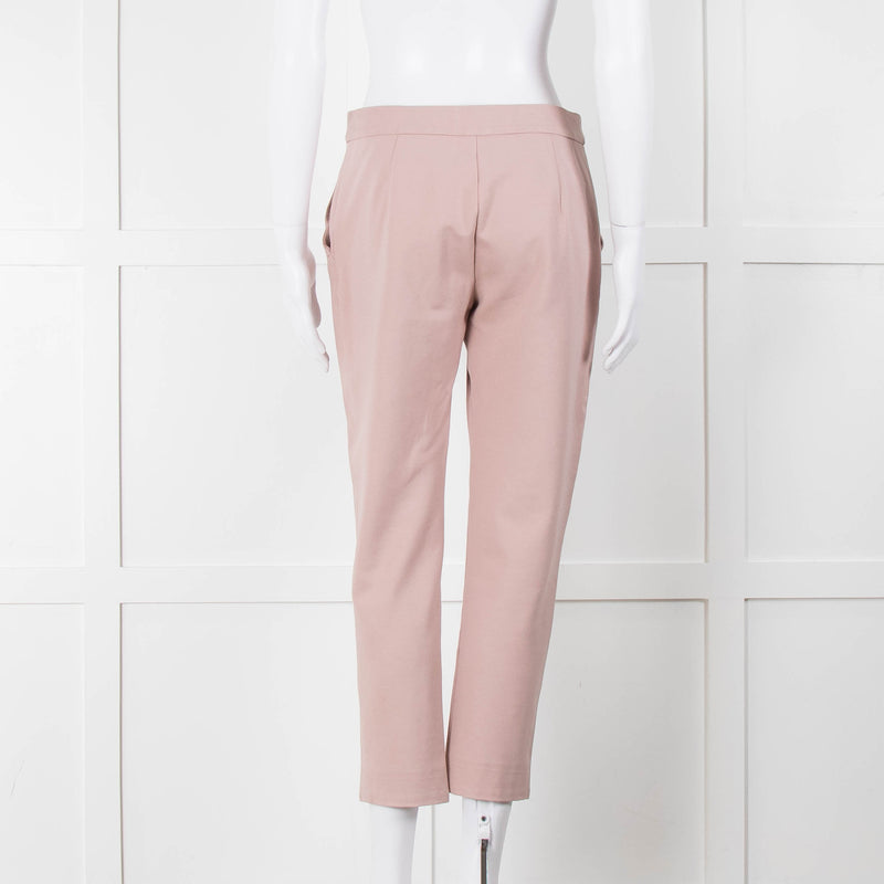 Max Mara Pale Pink Cropped Stretchy Trousers