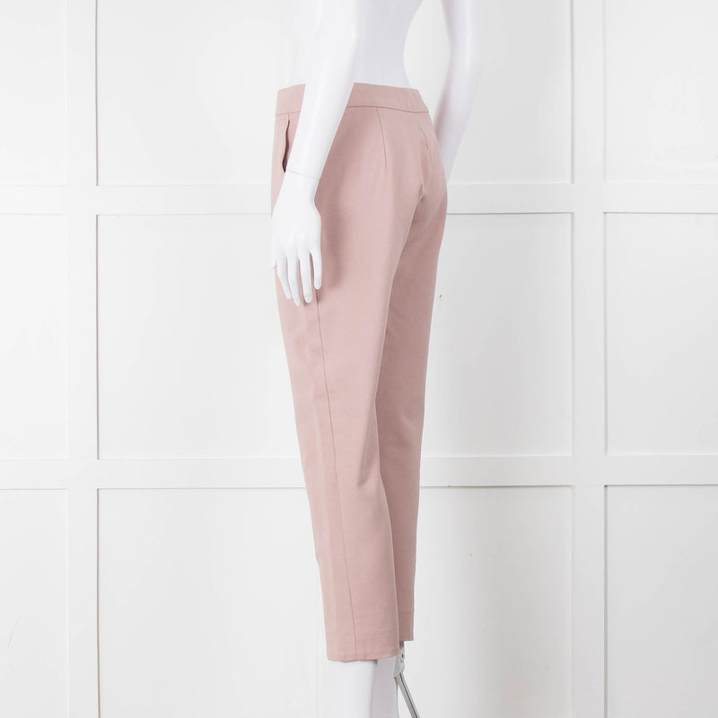 Max Mara Pale Pink Cropped Stretchy Trousers