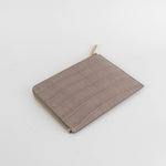 Smythson Taupe Croc Embossed Travel Organizer Wallet