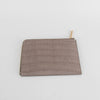 Smythson Taupe Croc Embossed Travel Organizer Wallet