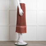 Dorothee Schumacher Brown Lace Pencil Skirt