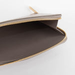 Smythson Taupe Croc Embossed Travel Organizer Wallet