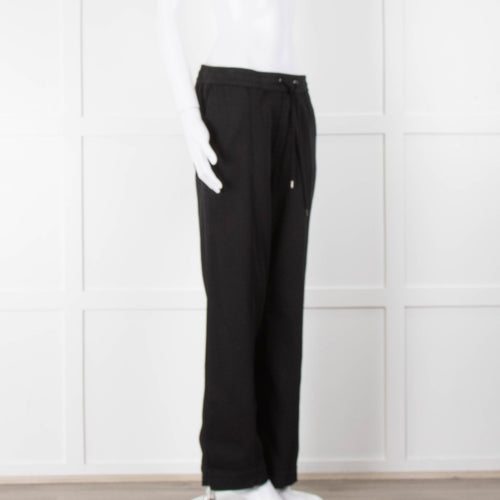 James Perse Black Wide Legged Joggers