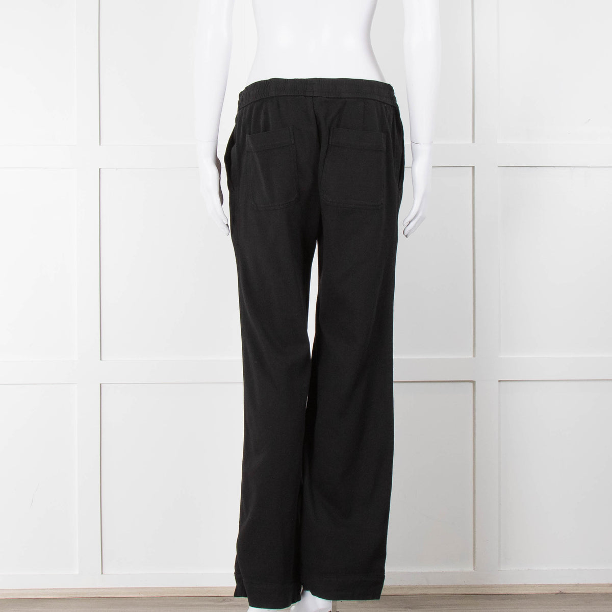 James Perse Black Wide Legged Joggers