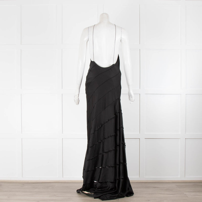 16Arlington Santana Black Cowl Neck Evening Gown