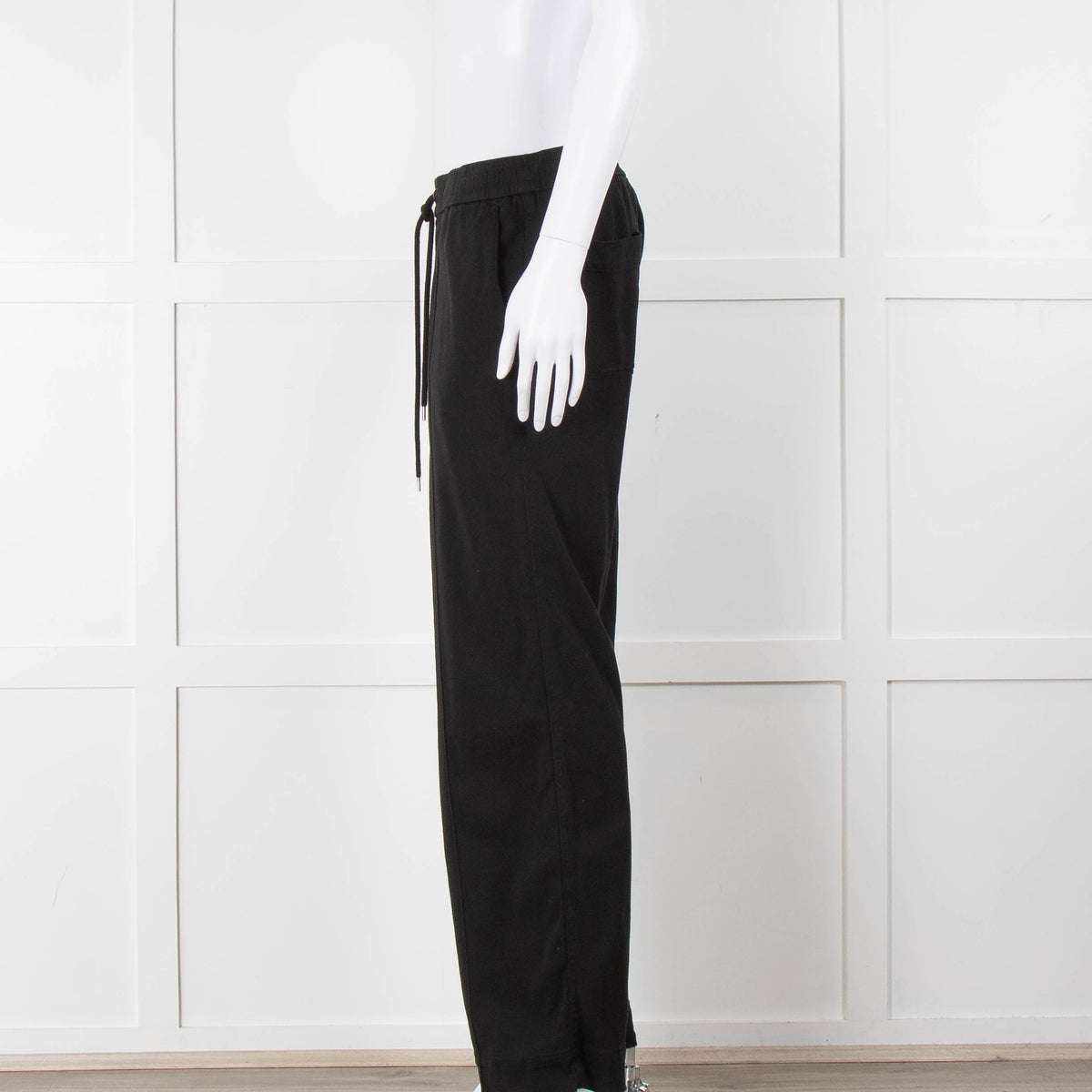 James Perse Black Wide Legged Joggers