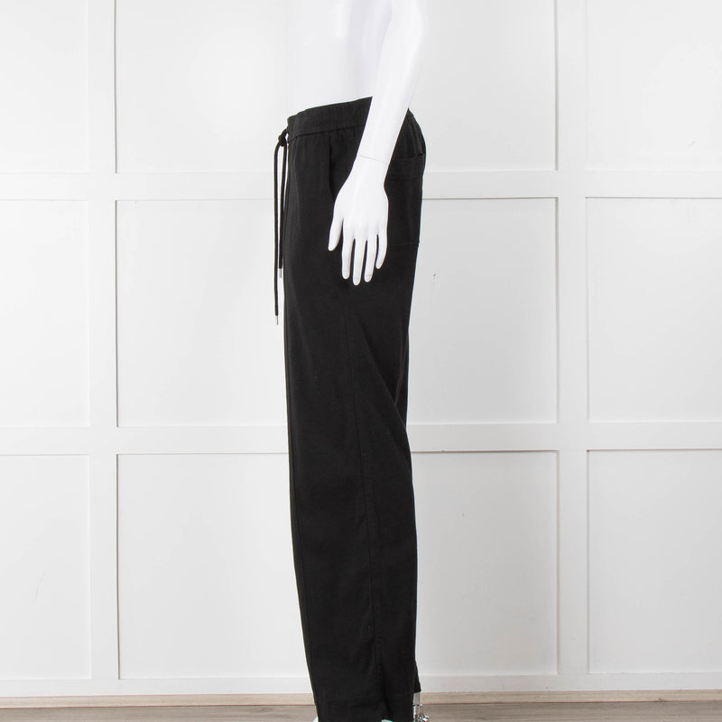 James Perse Black Wide Legged Joggers