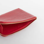 Smythson Red Croc Embossed Travel Organizer Wallet