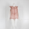 Zadig & Voltaire Deluxe Silk Snake Print Blush & Purple Top