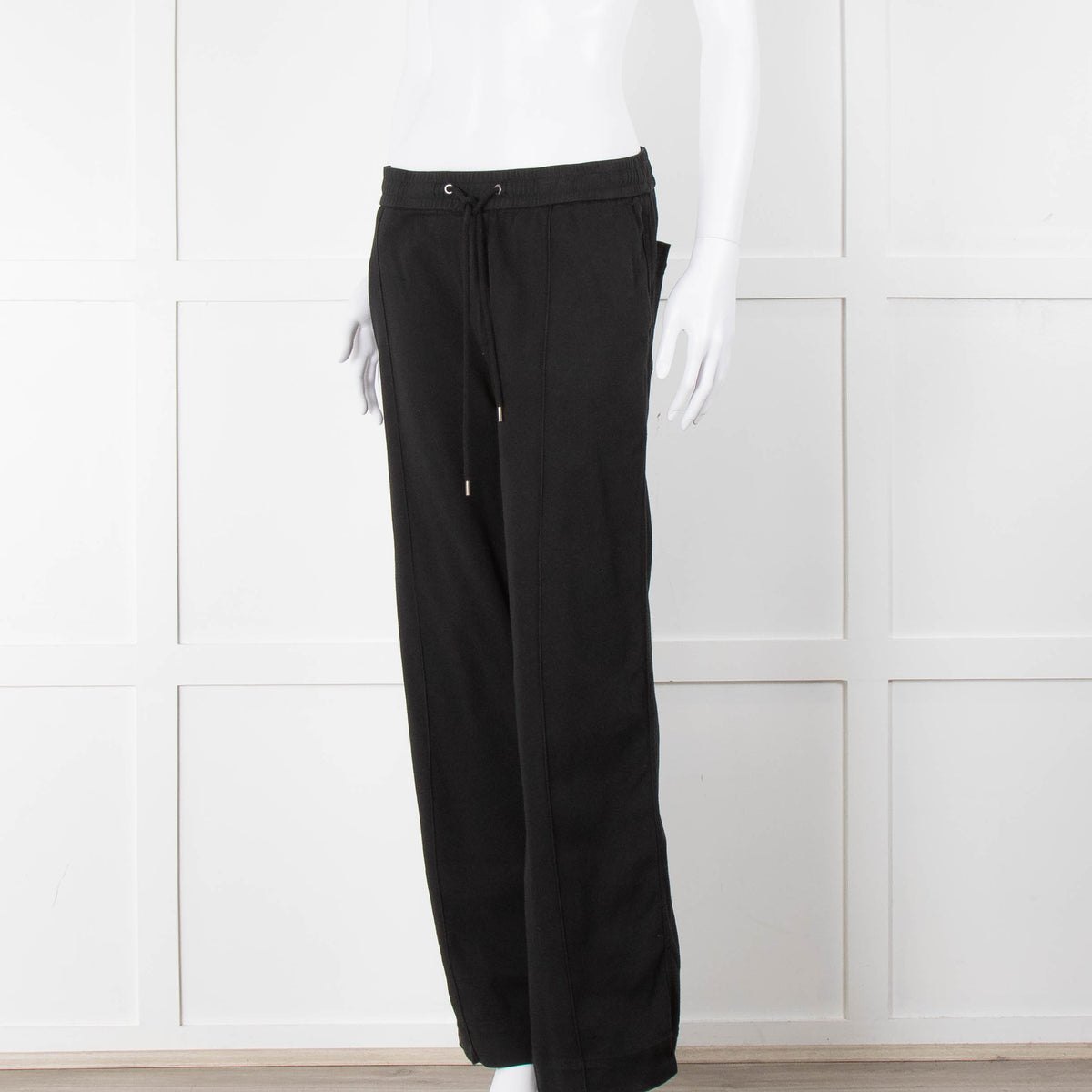 James Perse Black Wide Legged Joggers