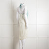 Maria Grachvogel Cream Blue Silk Halter Neck Dress