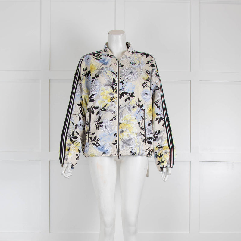 Marc Cain Blue, Grey Yellow Floral Bomber