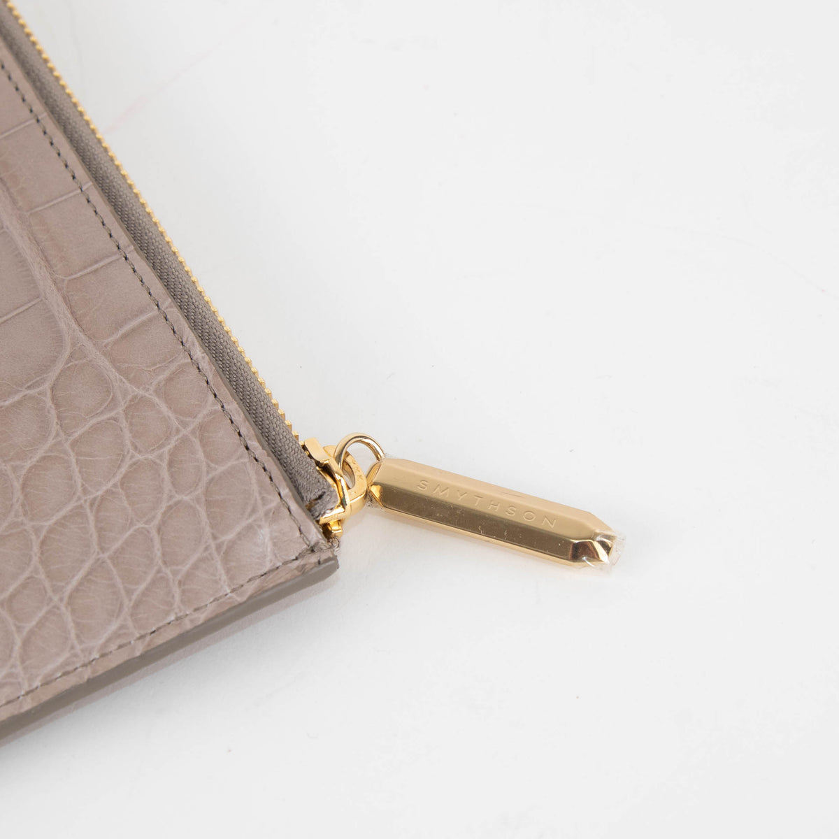 Smythson Taupe Croc Embossed iPad Cover