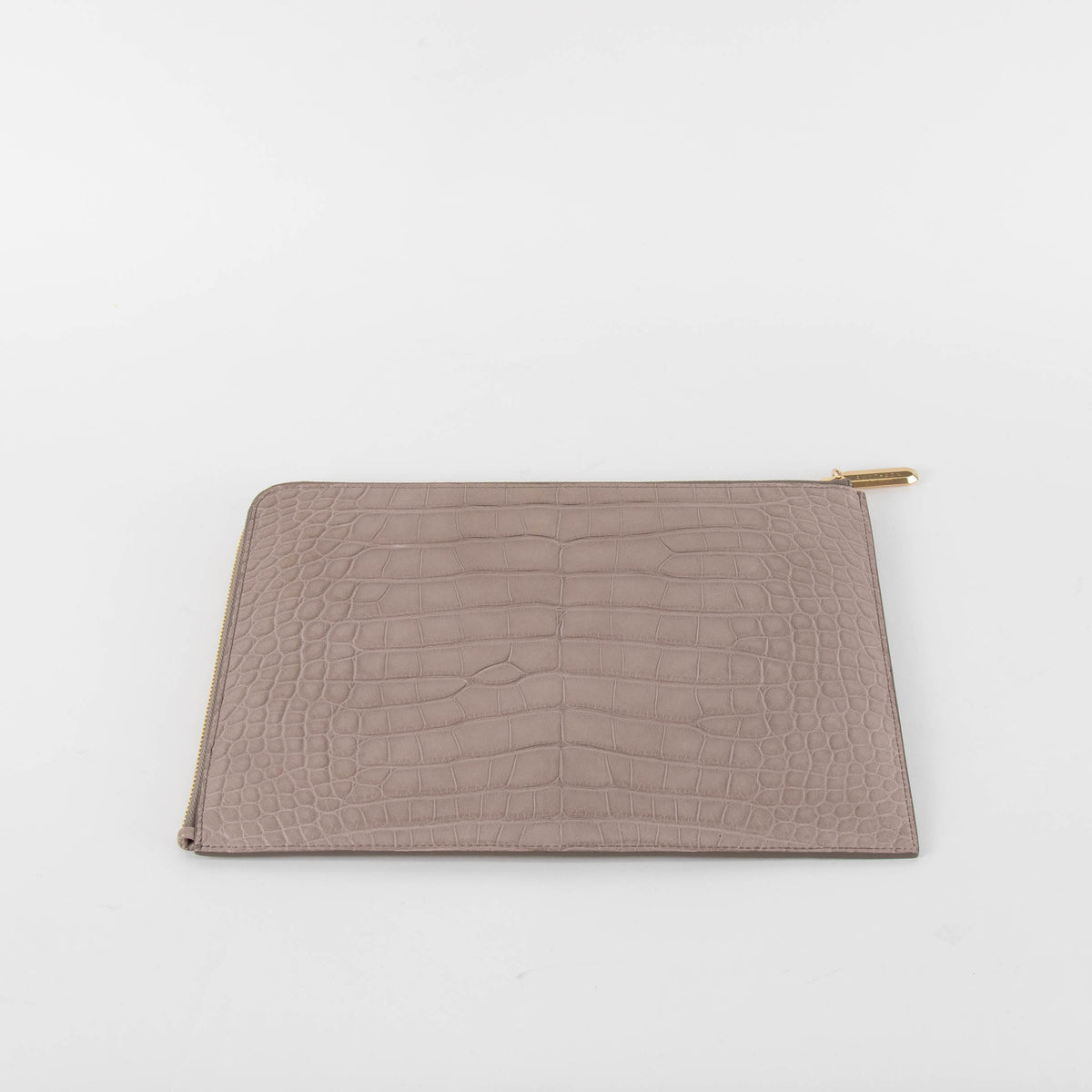 Smythson Taupe Croc Embossed iPad Cover